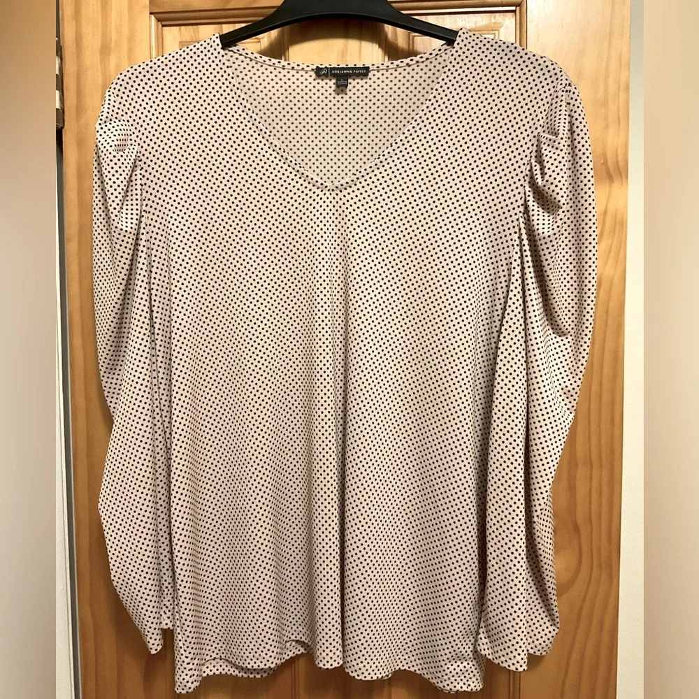 Adrianna Papell V-Neck Blouse - Picture 2 of 3